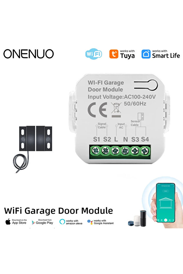 WiFi Smart Tuya WiFi Garage Door Switch Door Opening Smart Life APP Controller Remote Control Closin