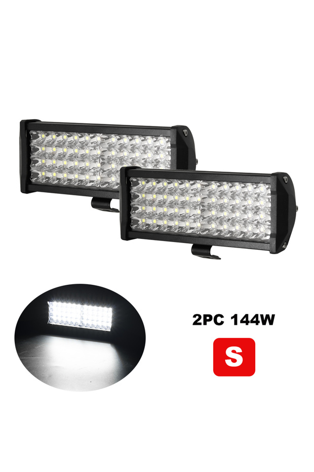 2pcs 144W 12V LED Bar Offroad Spot Flood Combo LED Light Bar Work Light For Truck Car SUV ATV UTV L