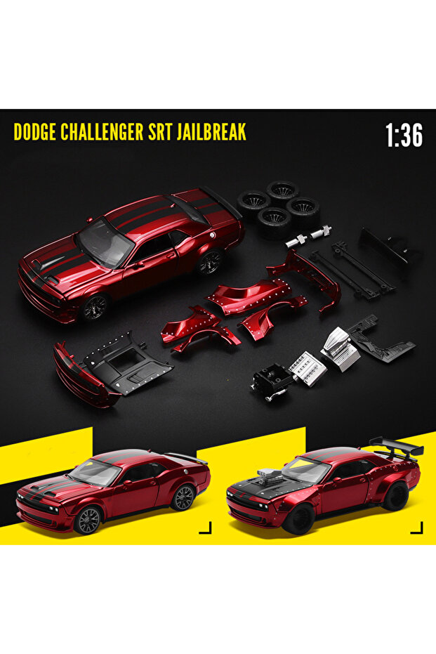 2022 Dodge CCA MSZ 1:36 2022 Dodge Challenger SRT Jailbreak نموذج سيارة سباق سبيكة تجميع سبيكة