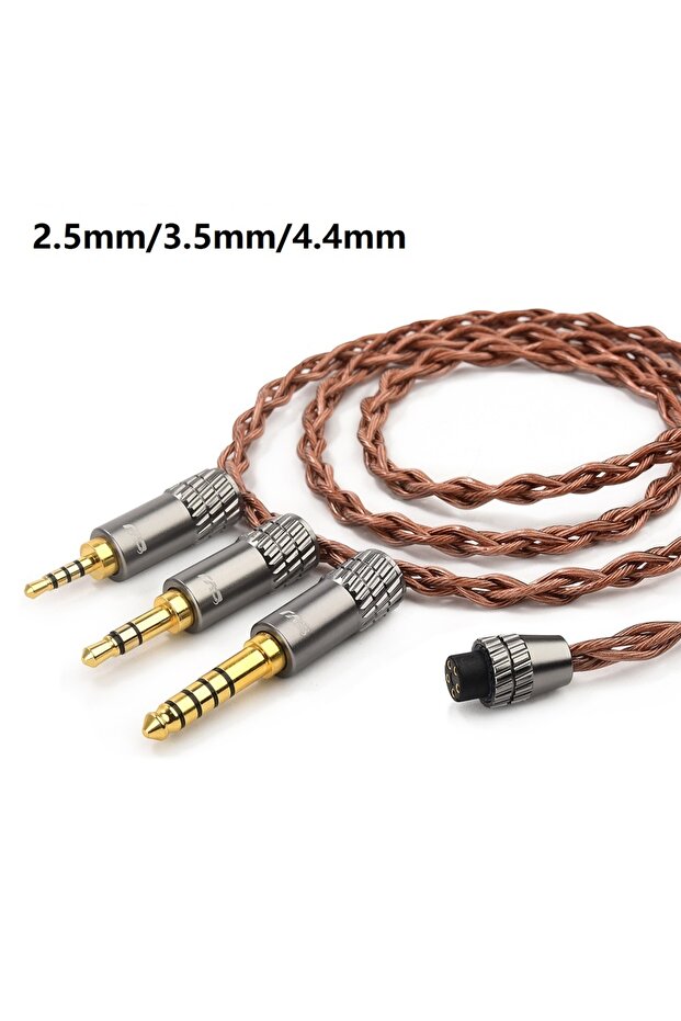 VS400-3 plugs-0.78mm CVJ VS400 Earphone Upgrade Cable HiFi IEM Cable 4-Core 400-Strand OFC Copper Mo