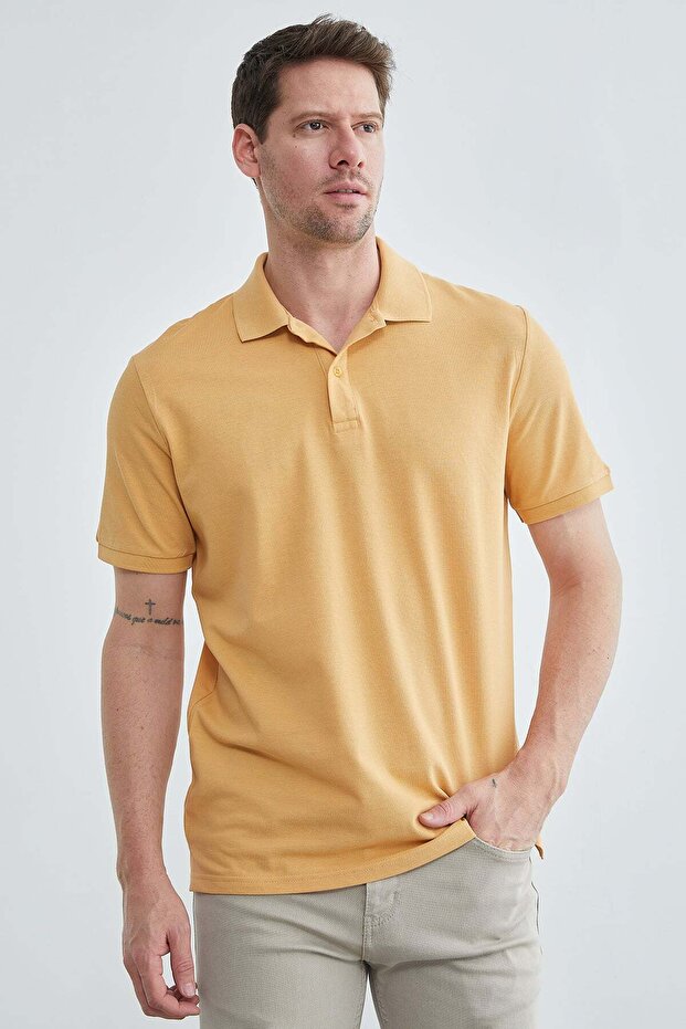 Basic Polo Neck Pique T-Shirt