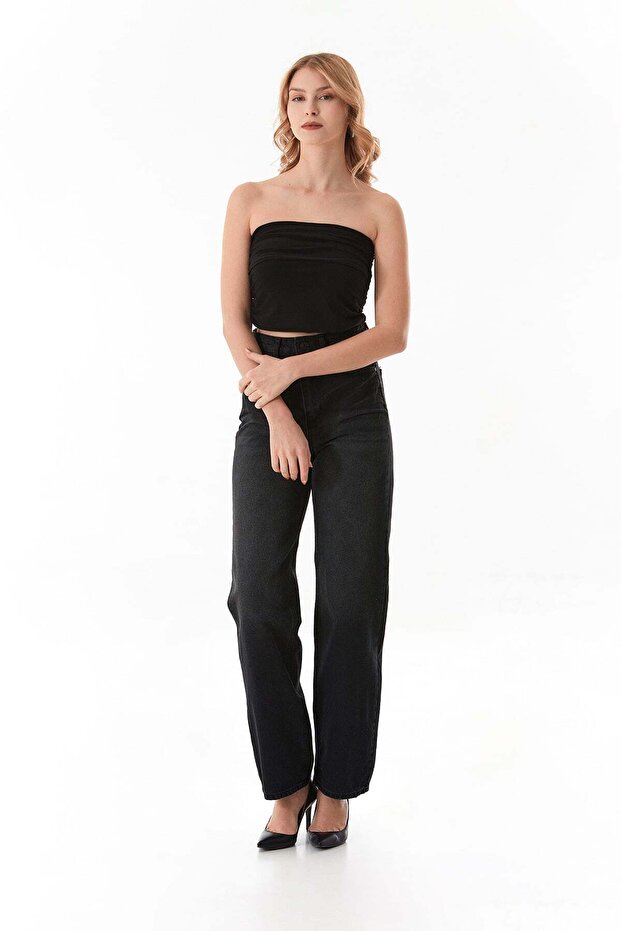 Basic Strapless Bustier with Draped Sides - 6