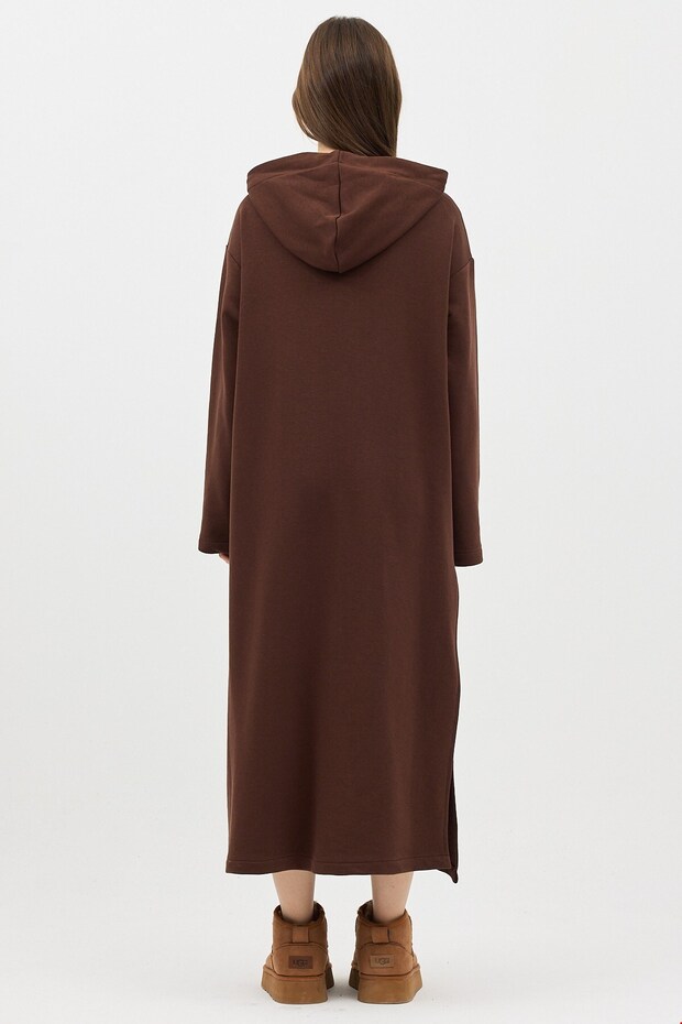 Zippered Sweatshirt Brown