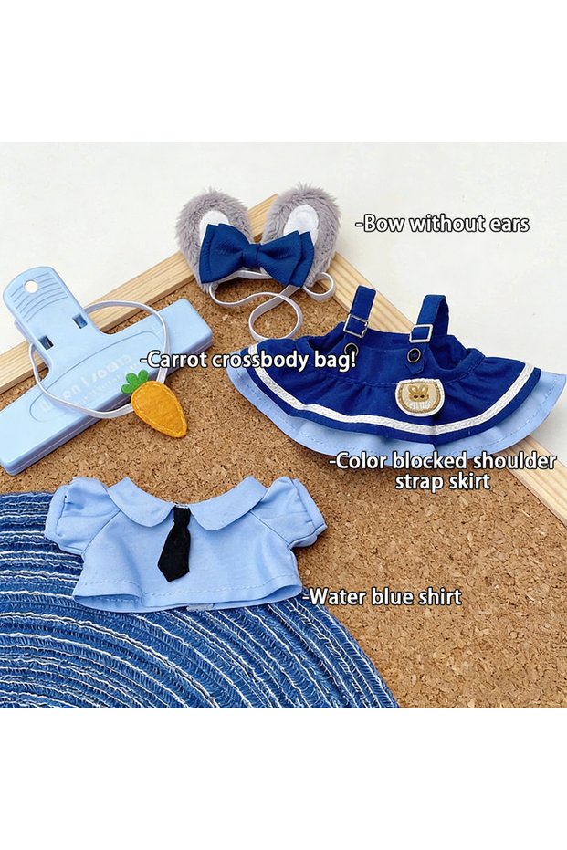no doll B01 15-17cm For Labubu Doll Nick Wilde Judy Hopps Police Officer Animal Cosplay Dolls Clothe