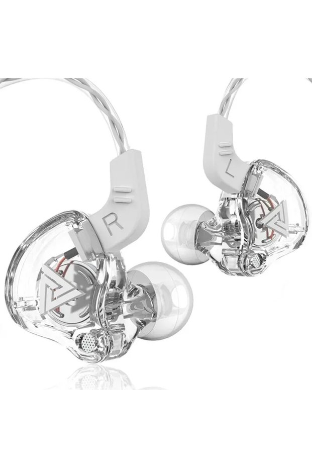 White Original QKZ AK6 Copper Driver HiFi Wired Earphone Race Sport Headphone Bass Stereo He