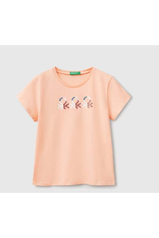 Girl's sim mixed print t-shirt gkb0002