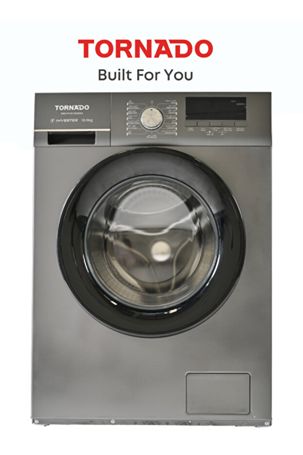 Front Load Inverter Washing Machine 10 Kg, BLDC Motor, Twin Wash Technology, 1200 RPM, Large 68L Stainless Steel Drum, Smart Mode, 5-Year Compressor , TWX-FV1012GOSSU silver