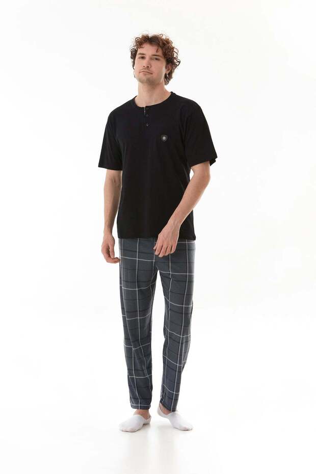 Plaid Patterned Pajama Set