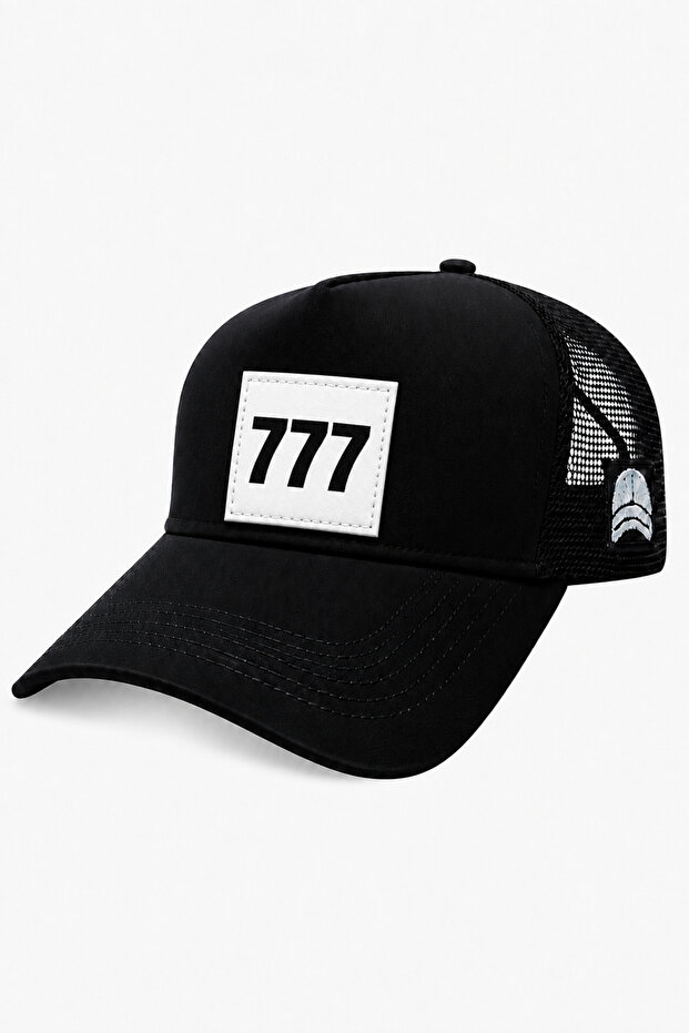 777 Patch Detailed Mesh Trucker Baseball Cap
