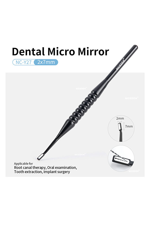 RX-F27-2X7mm Dental Micro Mouth Mirror 2mm/3mm/5mm Anti-fog Reflector Multifunction Sterilizable Che