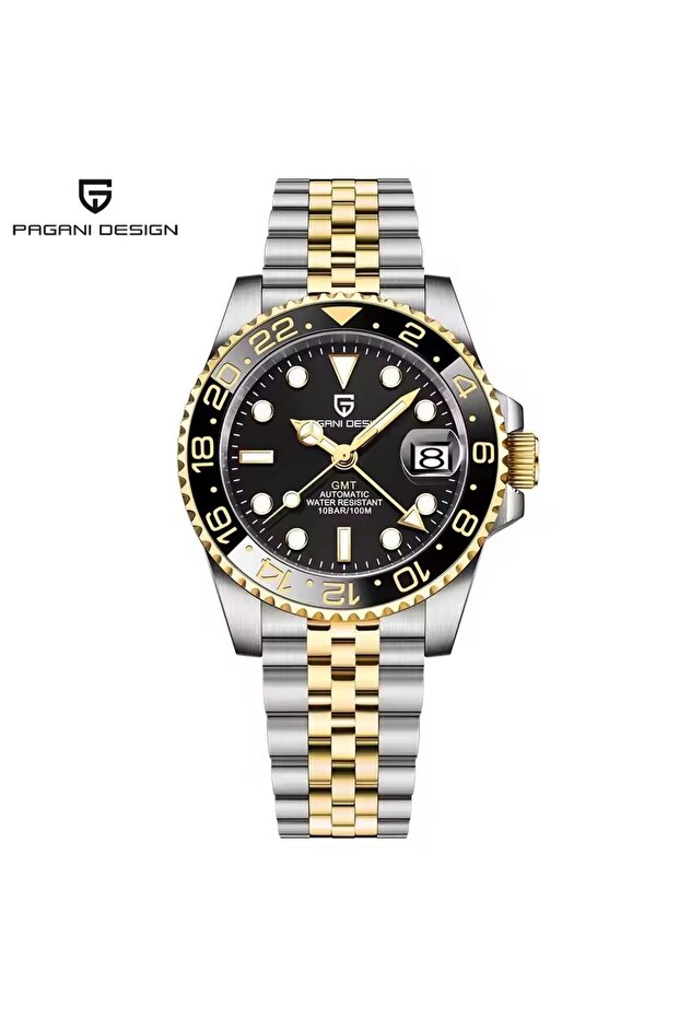 Option 2 Gold Black PAGANI DESIGN V3 Version GMT Watches Men's Luxury Sapphire Automatic Mechanical