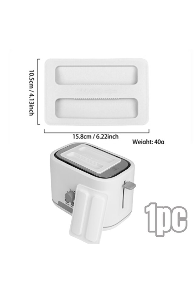 White 1pc 1/2pcs Toaster Dustproof Cover BPA-Free Food-Safe Silicone Toasters Protector Lid for Bloc