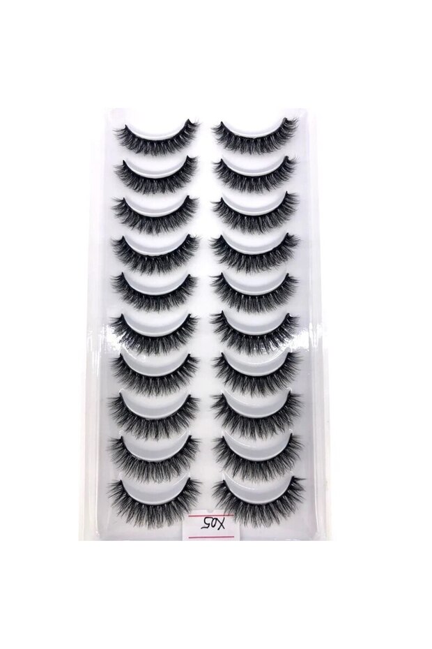 10pairs-X05 HBZGTLAD New 10 Pairs 3D Faux Mink Lashes Natural False Eyelashes Dramatic Fluffy Fake L