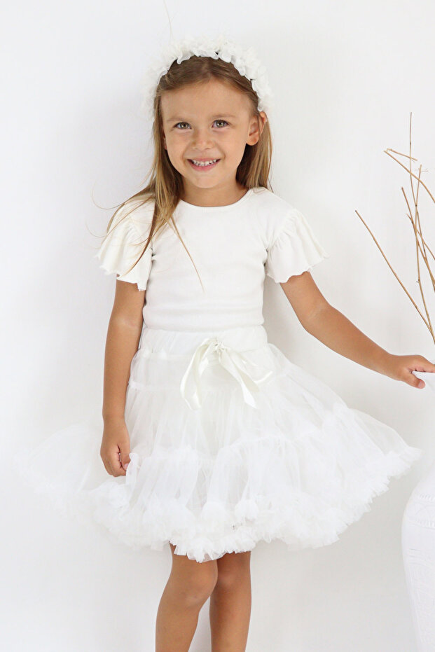 White Girl's Tutu Skirt - Bonita