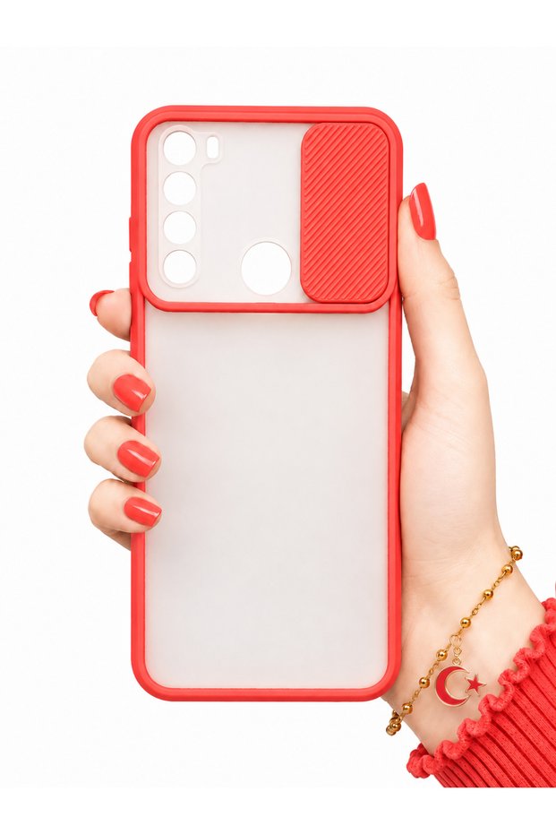 For Xiaomi Redmi Note 8 Case Camera Sliding Matte Back Surface Color Frame Lens Cover