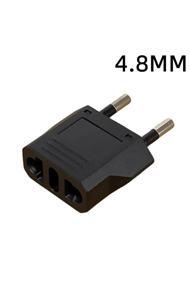 20PCS Black 4.8MM 1-50pcs EU KR Plug Adapter US to EU Plug Adapter Travel 4.0mm/4.8mm KR EU Adapter