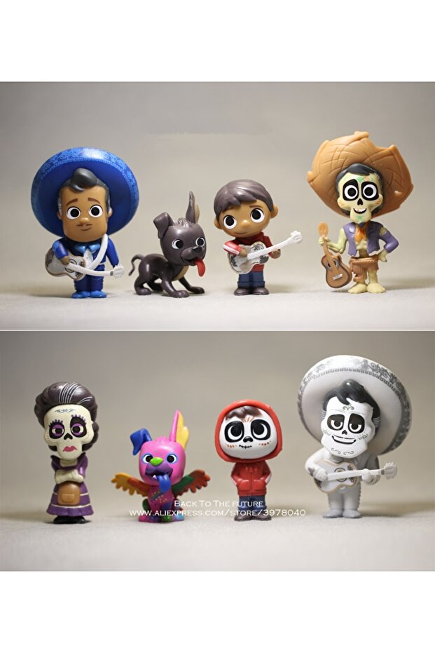 Hasbro Coco 8pcs Disney Coco Movie 8pcs/set 6-9cm Action Figure Anime Mini Decoration Collection Fig