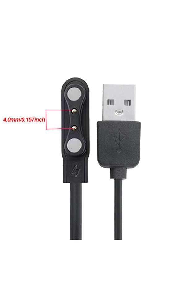 2 Pin 4.0mm 2pin Universal Connected Magnetic Charger Cable Wire for Smart Watch Bracelet 2 Pin Dist