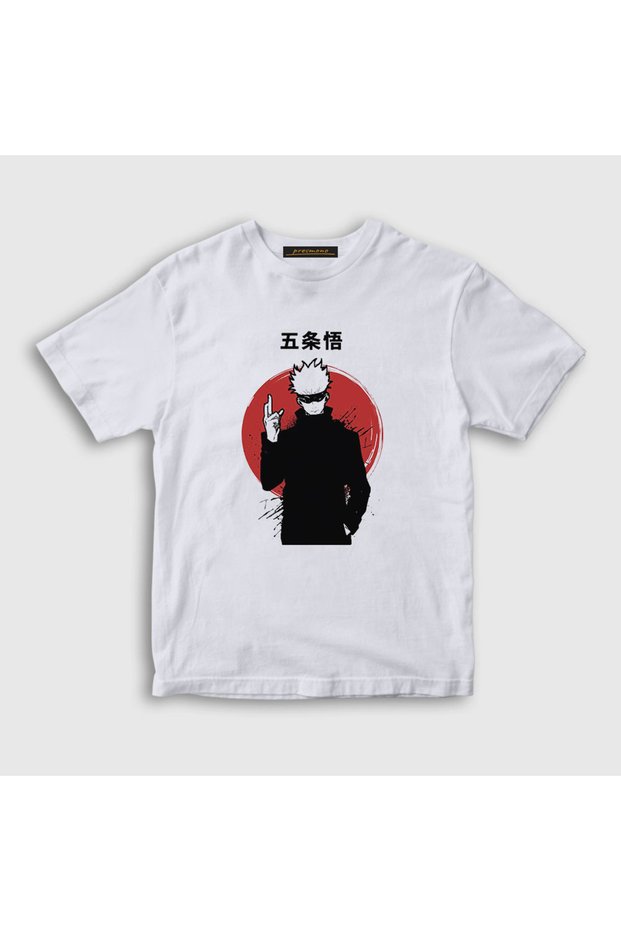 Unisex Kids White Satoru Anime Jujutsu Kaisen T-Shirt 130631Tt