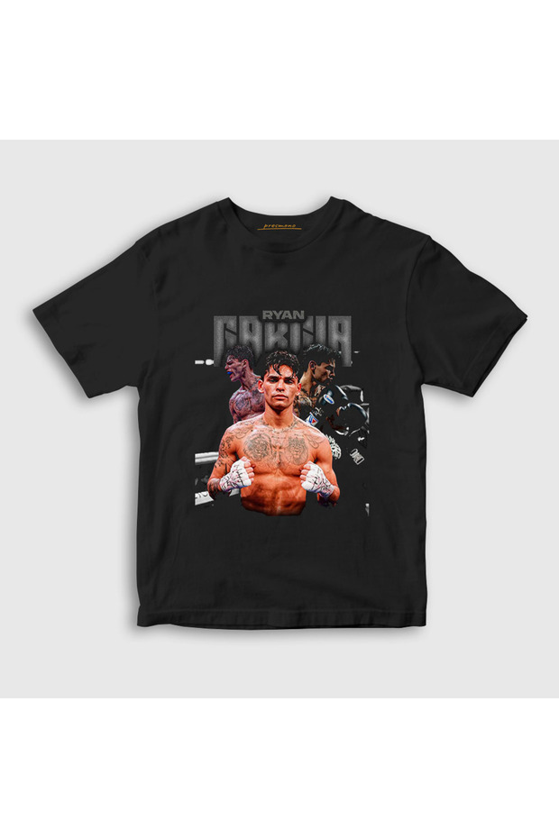 Unisex Children's Black Boxing Ryan Gracia T-Shirt 576862Tt