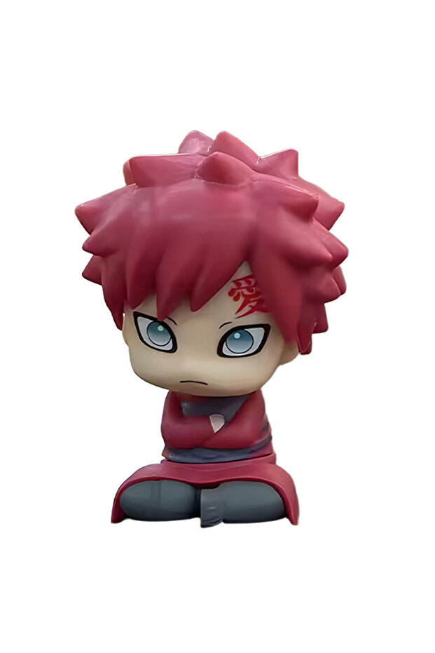 Bandai B-No Box Anime Naruto Cute Sakura Haruno Gaara Sitting Posture Cartoon Action FigureModel PVC