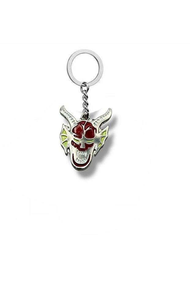 Stranger Things Hellfire Club Logo Metal Keychain – Red Black Fantastic Tv Series Accessory