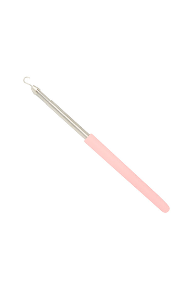 pink 1pc Jewelry Clasp Helper Bracelet Button Hook Necklace Wearing Tool Durable Metal Clasping Aid