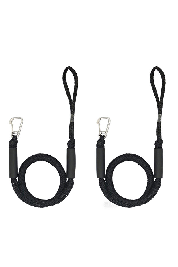 2PCS Black 1/2PCS Dock Lines Elastic Marine Rope Bungee Cords Shock Ties for Kayak Watercraft Jet Sk