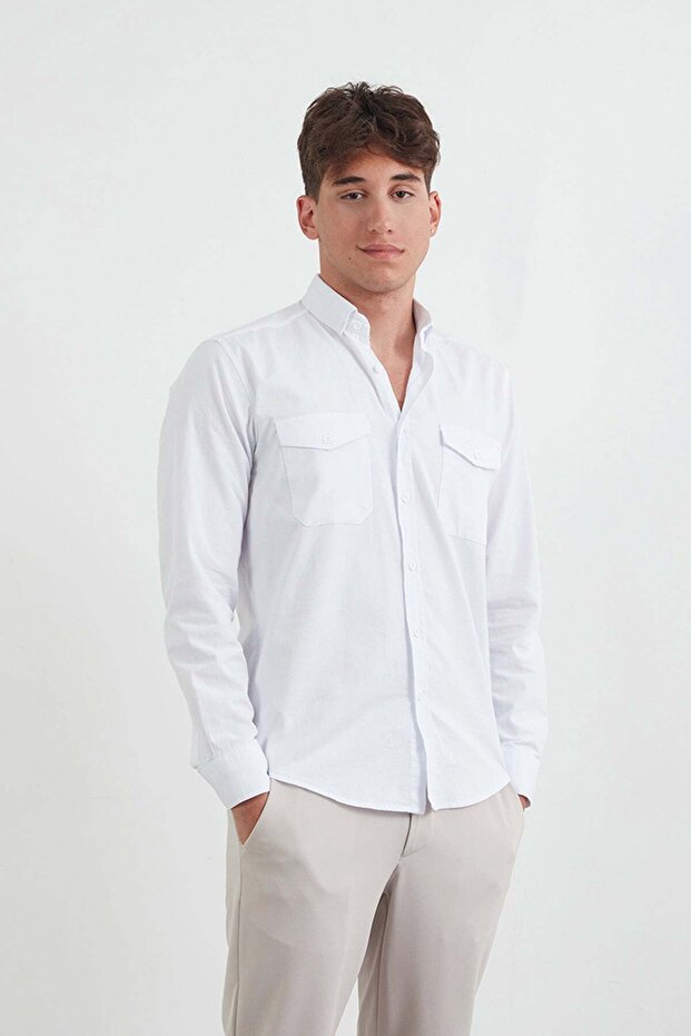 Basic Double Pocket Shirt