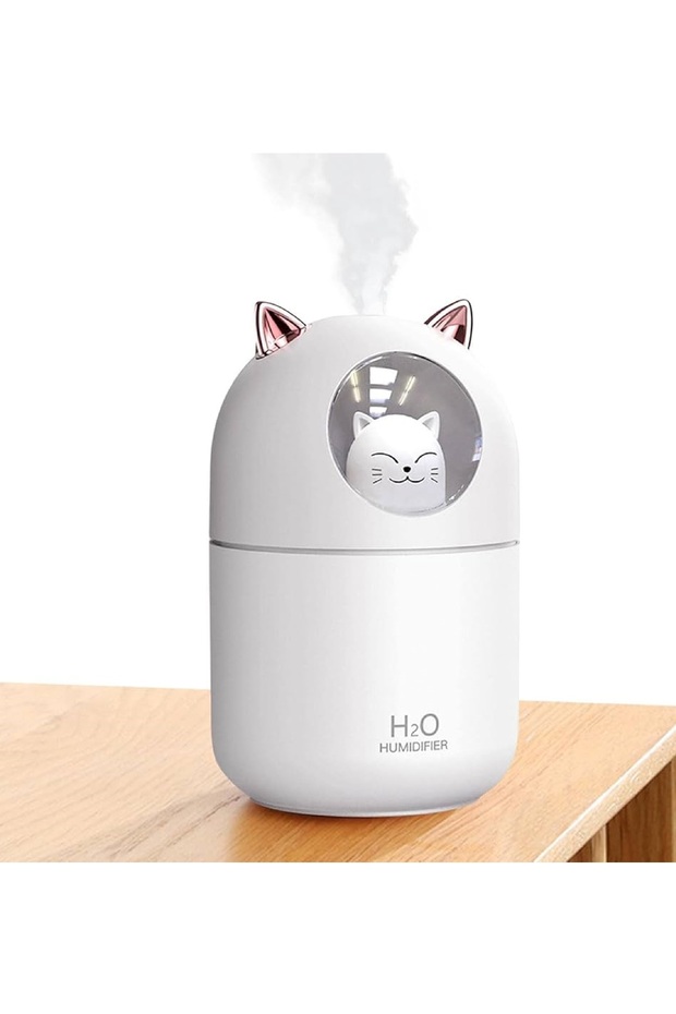 Ultra Quiet Portable Air Humidifier with Cat Figure - 300ml Aromatherapy Humidifier Air Humidifier Diffuser