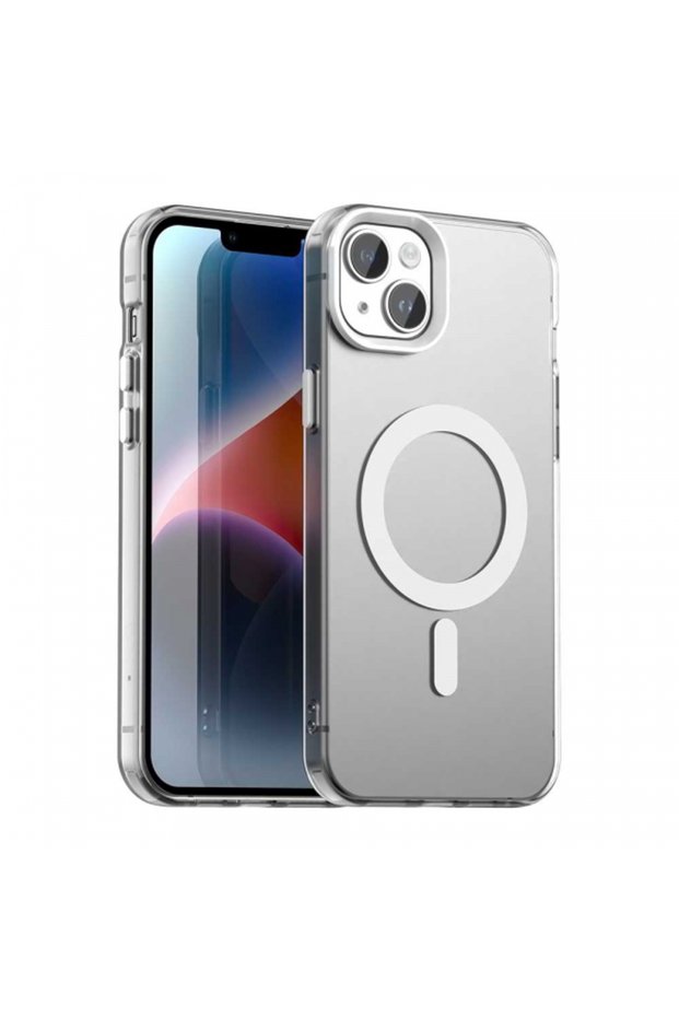 Husa MagSafe pentru Apple iPhone 14, Techsuit, CandyCase, Alba