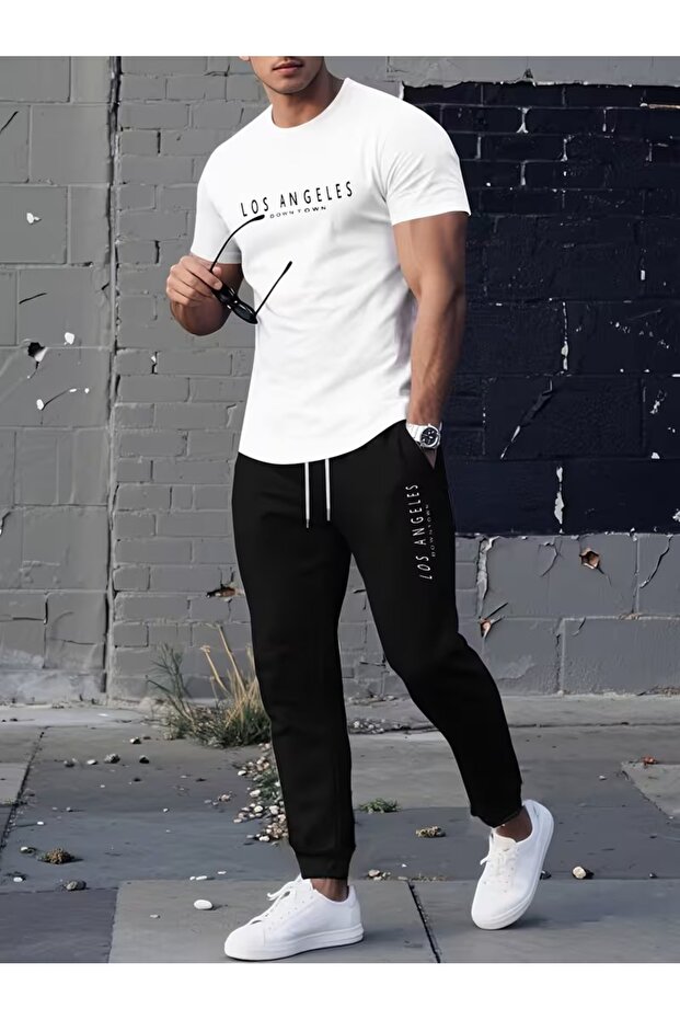 Unisex Oversize Top and Bottom Two-Piece Comfortable Mixed Print Tracksuit Set Special Series