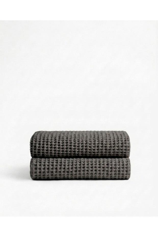 Premium Waffle 2-Piece Hand & Face Towel Set 100% Cotton, Ultra Soft, Absorbent, Quick Drying, Bohemian, Minimalist