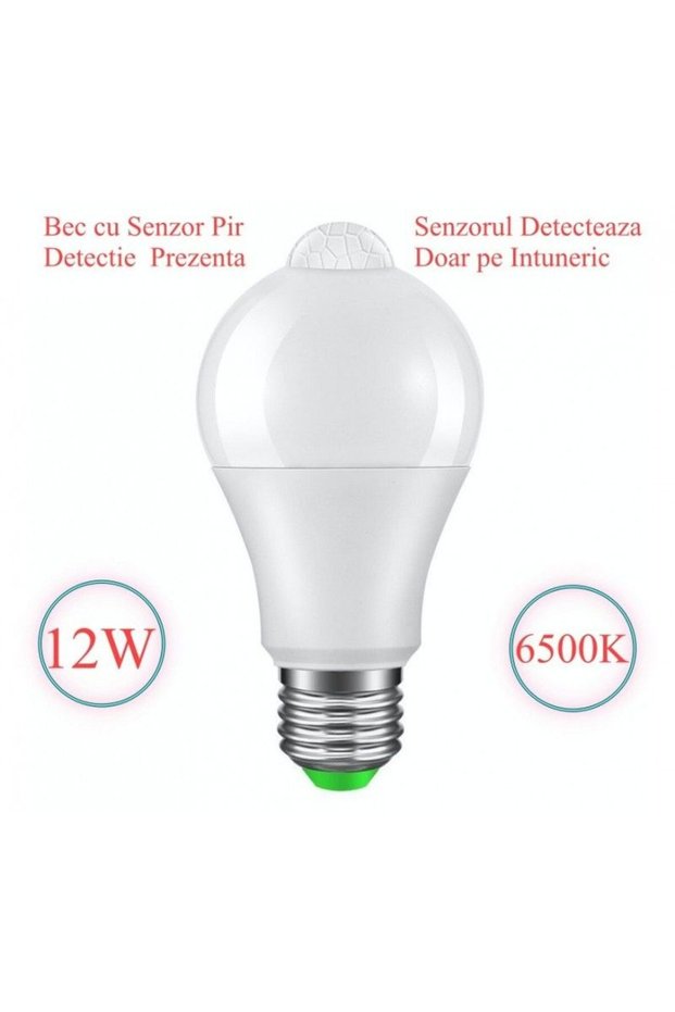 LED Bulb with Motion Sensor E27-12W-6500K,
