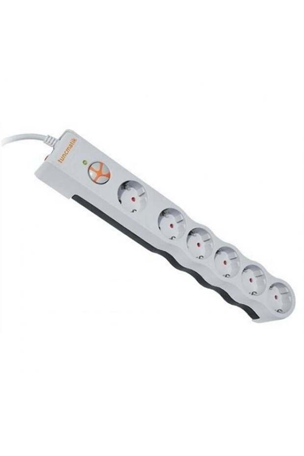 TSK5015 Powersurge White Five مقبس حماية من التيار بطول 1.5 متر مع مدخلين USB