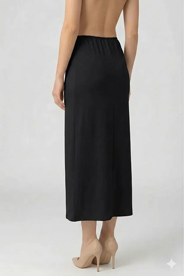 Jupa damă lungă, culoare negru - 2