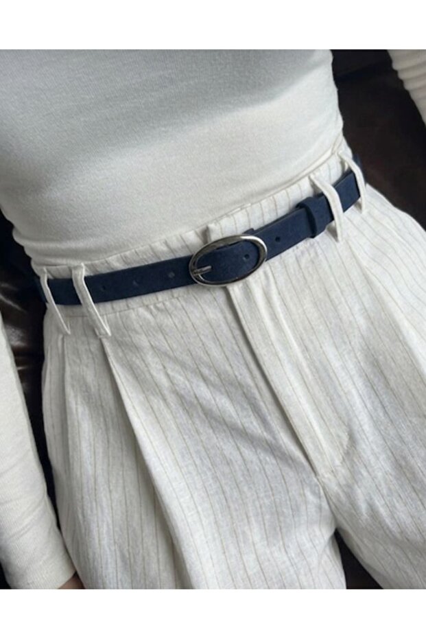 Women's Belt with Silver Buckle