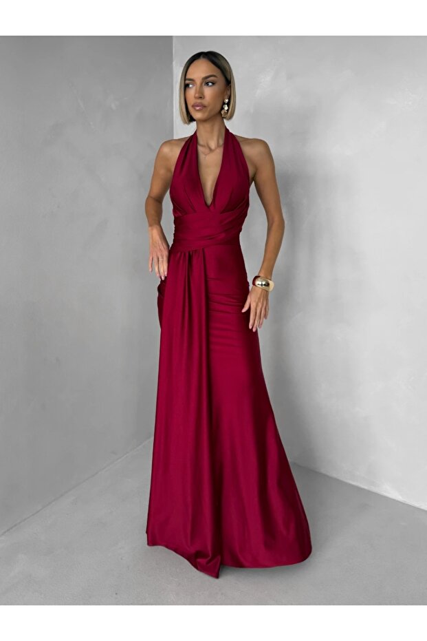 Rochie lungă elegantă din lycra - 3