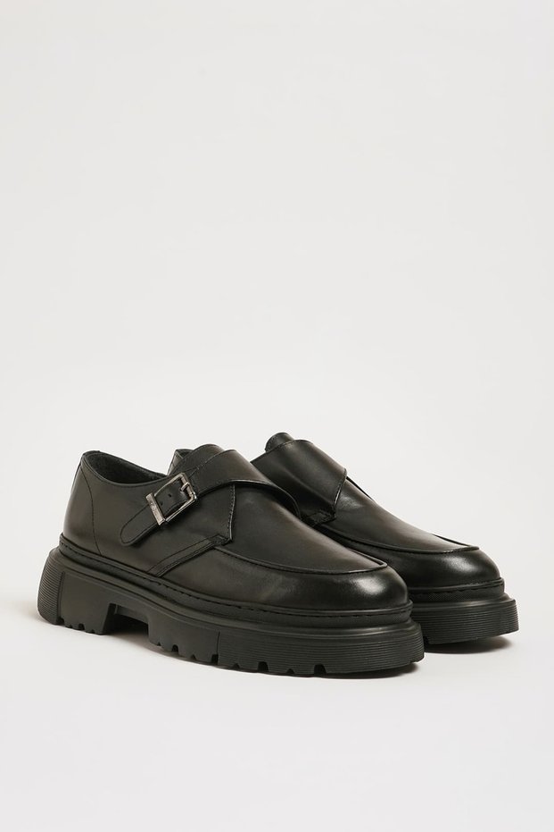 Gomez Model Genuine Natural Leather Eva Sole Buckle Casual Shoes