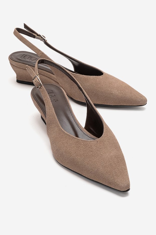 Rosella Mink Suede Mini Wedge Women's Heeled Shoes