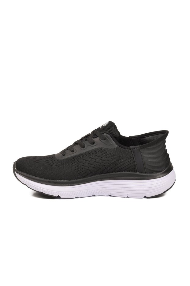 Black-White Textile Lightweight Unisex Sports Shoes Pci-10100 g