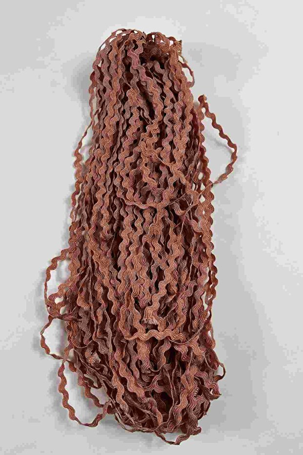 Copper Vavel Wavy Decorative Ribbon – 1 cm Thin Zigzag Ribbon 10 Meters