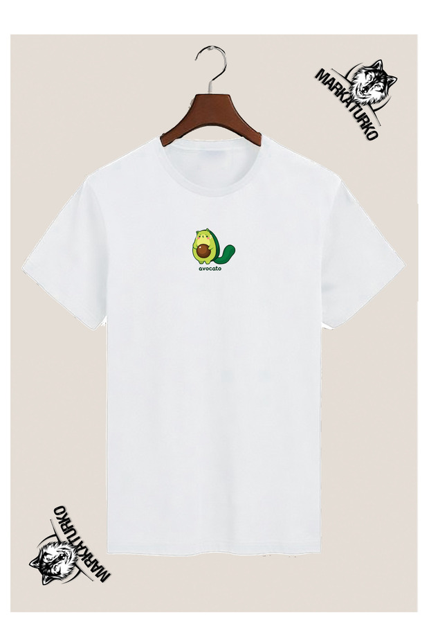 Avocato Special Design Printed White T-Shirt