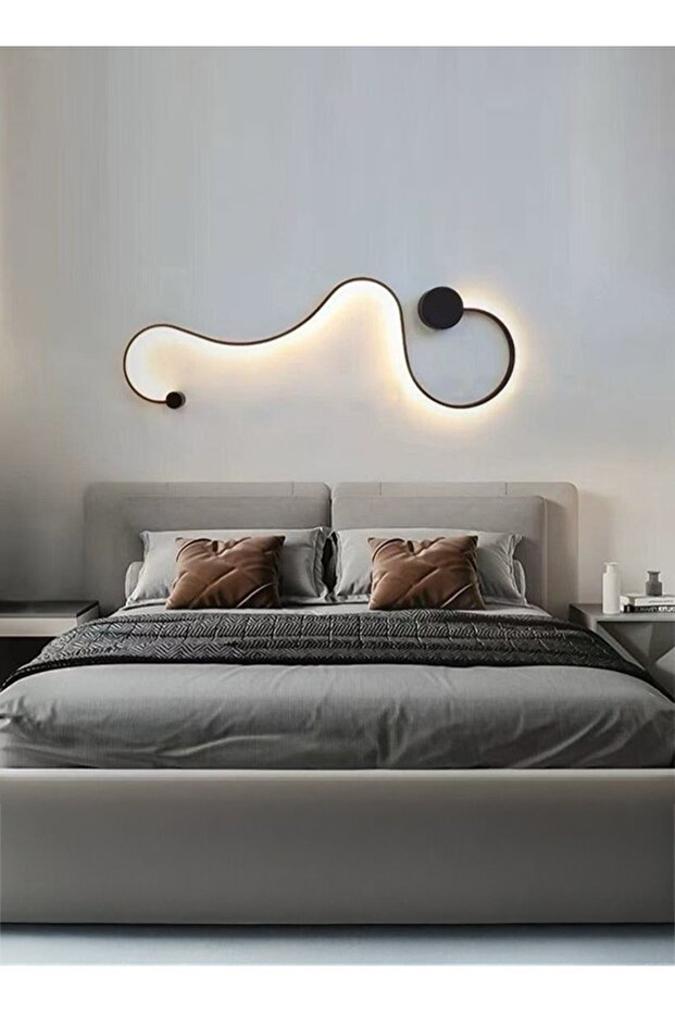 Modern Lighting, Wall, Wall Light, Black Color, Length:93 cm, Suitable for living room, dining room, bedroom, bathroom
