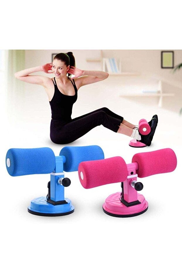 Adjustable Suction Sit-Up Bar with Foam Rollers – Portable Abdominal Exercise Trainer for Home Fitness, Waist, Leg & Body Shaping – WTD-1002 (Blue)