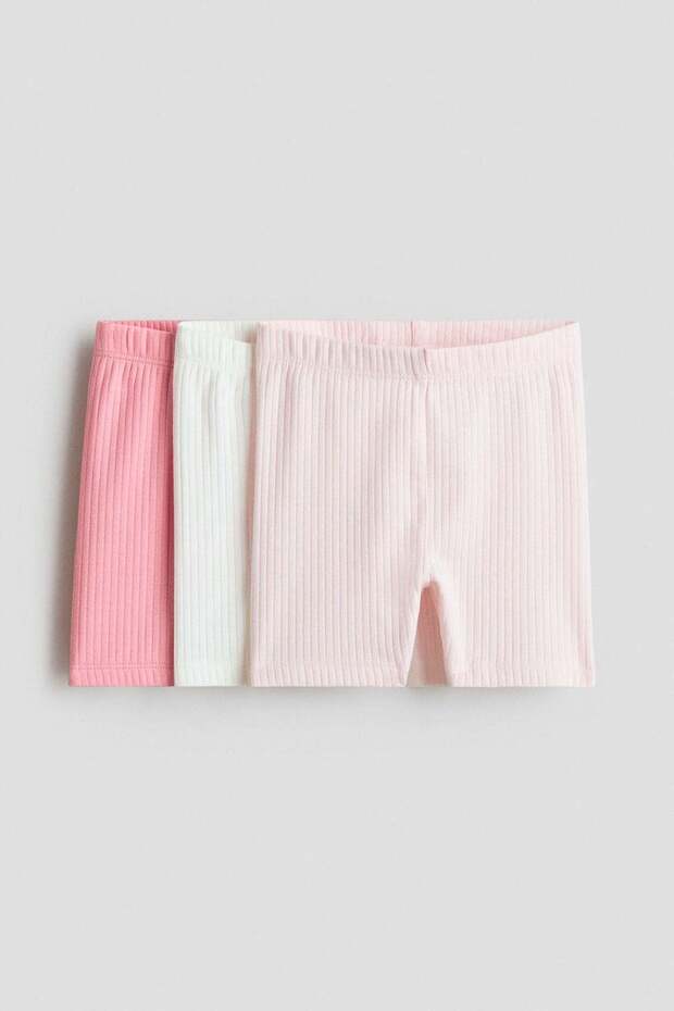 3-pack ribbed cycling shorts