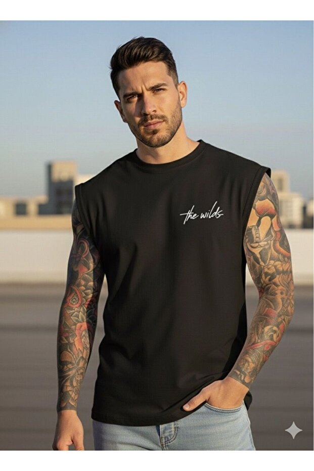 The Wilds Printed Men's Zero Sleeve Sportsman Sleeveless Tshirt