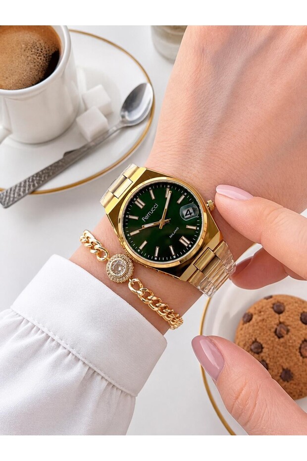 Steel Cord 2 Years Guarantee 3 Atm Water Resistant Women Wristwatch+Bracelet Fg-Emt.J001