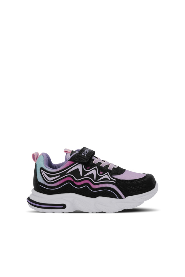 Explorer I Girls' Velcro Black / Purple Casual Sneakers