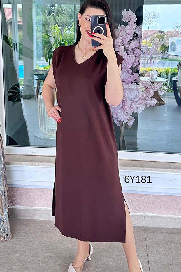 V-Neck Modal Dress 6Y181